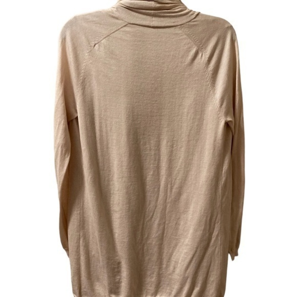 Theory Marien Sweater Cotton Silk Lined Cardigan Duster Long Line Sz M - Picture 9 of 9